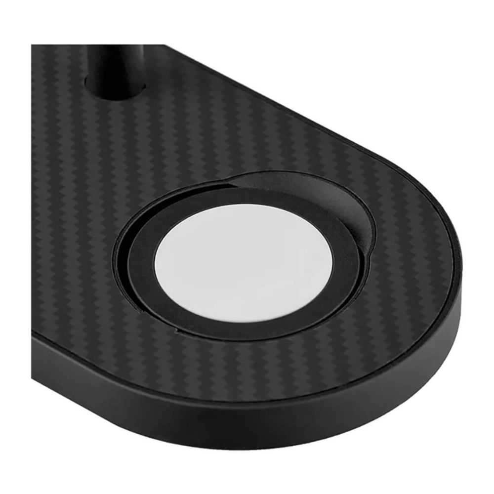 Зарядная станция MagSafe uBear Stage Pro Kevlar для iPhone, Apple Watch и AirPods Беспроводная зарядка: 2 Qi 15 Вт, магнитное крепление для быстрой зарядки Apple Watch (Qi 5 Вт). Проводная зарядка: нет. Есть LED-индикация