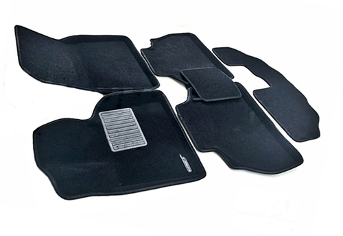 Коврики салона для  BMW X7 2019- (3-ряда) Euromat 3D Business черные. Арт. EMC3D-001226.1