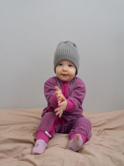 Шапка вязаная-резинка хлопковая (Пепельный) КЭП БОН-БОН