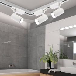 Трековый светильник трехфазный ЭРА SТR-30-36-30K-W30 светодиодный 30Вт 3000K белый | Трехфазные трековые светильники