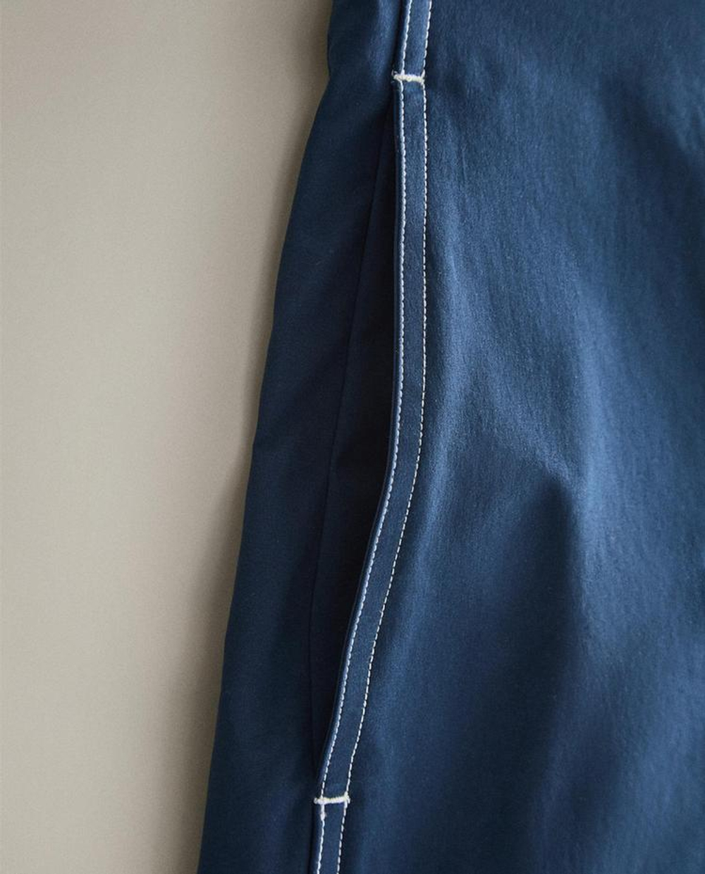 ZARA HOME ПЛАВКИ-БЕРМУДЫ С КОНТРАСТНЫМ ПОЯСОМ, СИНИЙ