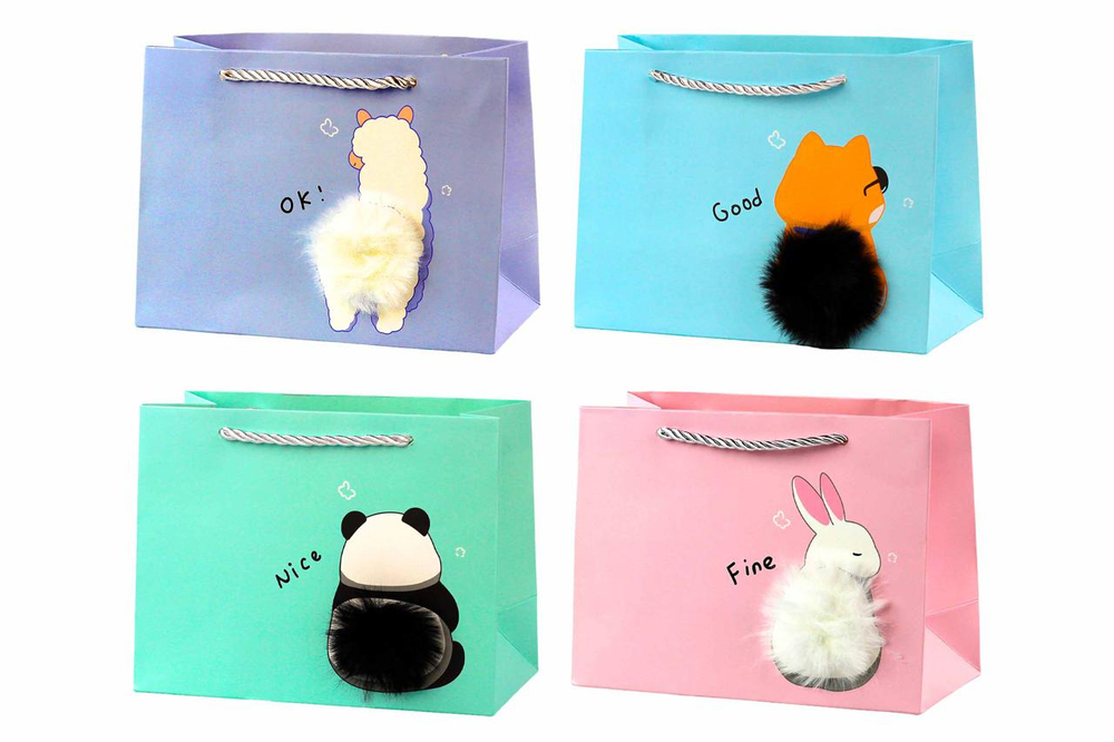 ПАКЕТ ПОДАРОЧНЫЙ Л391 20*15 МИКС сайз 14 12 ШТ.