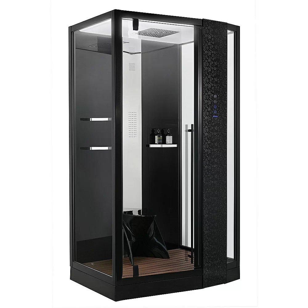 Душевая кабина Orans Diamond 89105RBLH 120х90 профиль черный