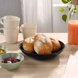IKEA FÄRGKLAR  (ИКЕА ФÄРГКЛАР)  -  Глубокая тарелка, матовая темно-серая, 23 см