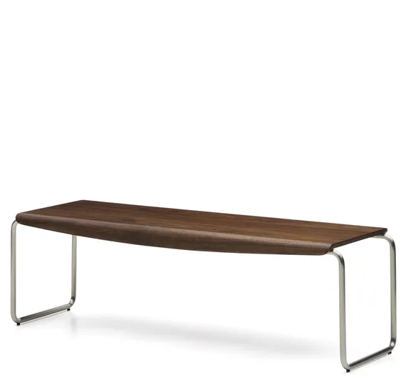 Скамья Tarsel 142х45 см, орех, сталь