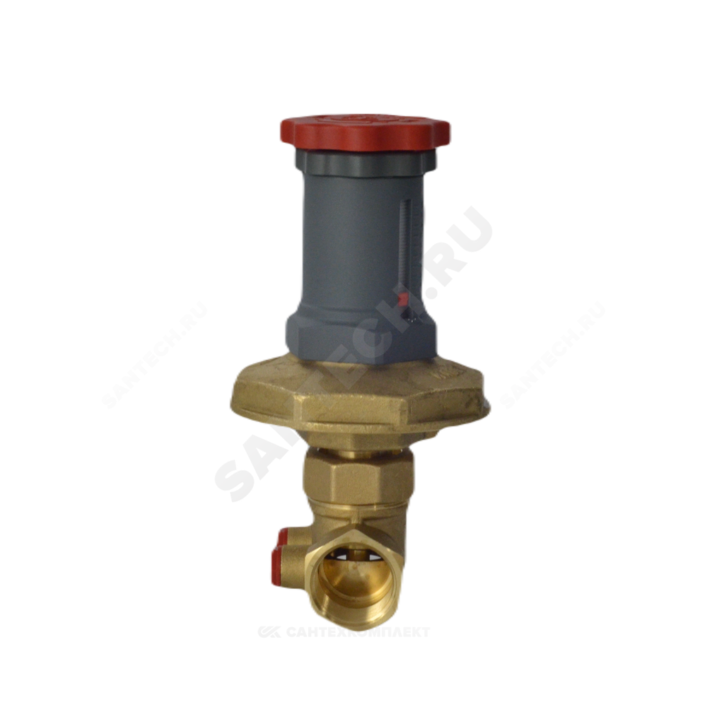 Клапан балансировочный автомат латунь R206C Ду 32 Ру16 ВР Kvs=6.95м3/ч без ниппелей Giacomini R206CY106