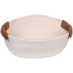 Корзинка плетёная интерьерная «ФРЕТТА», цвет светло-серый, 26*19*12см, (лейбл селфи)