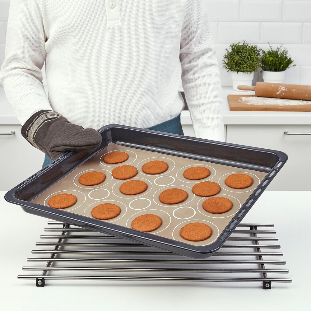 IKEA BAKTRADITION  (ИКЕА БАКТРАДИТИОН)  -  Силиконовый коврик, бежевый, 41x31 см