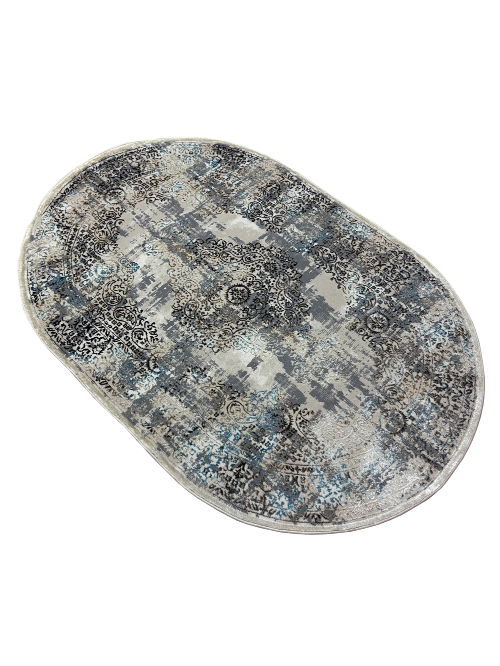 Ковер Roma 37908A Blue FLS/Beige FLS Овал