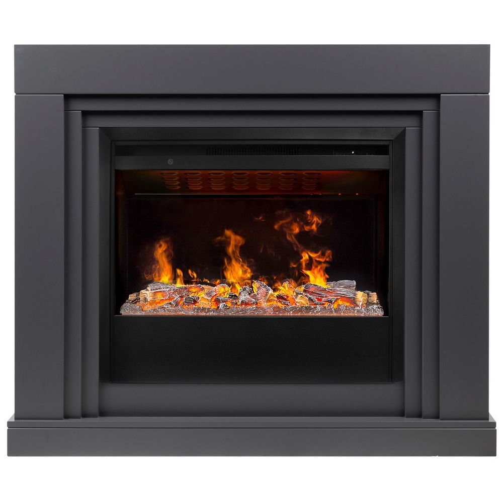 Электрокамин RealFlame Stanley 26 GR серый с очагом 3D Helios 26 SBG