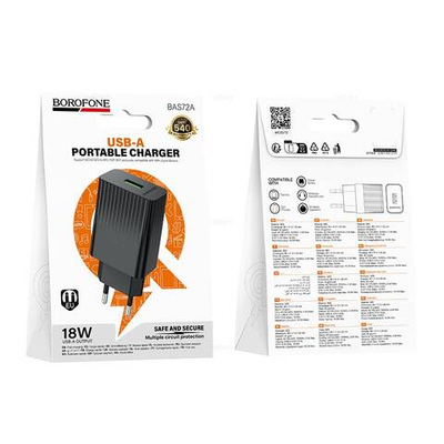 Зарядное устройство Borofone QC3.0 BAS72A (black)