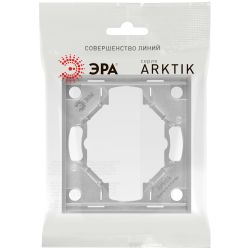 Рамка для розеток и выключателей ЭРА Arktik 16-5001-03 на 1 пост алюминий | Эра Arktik