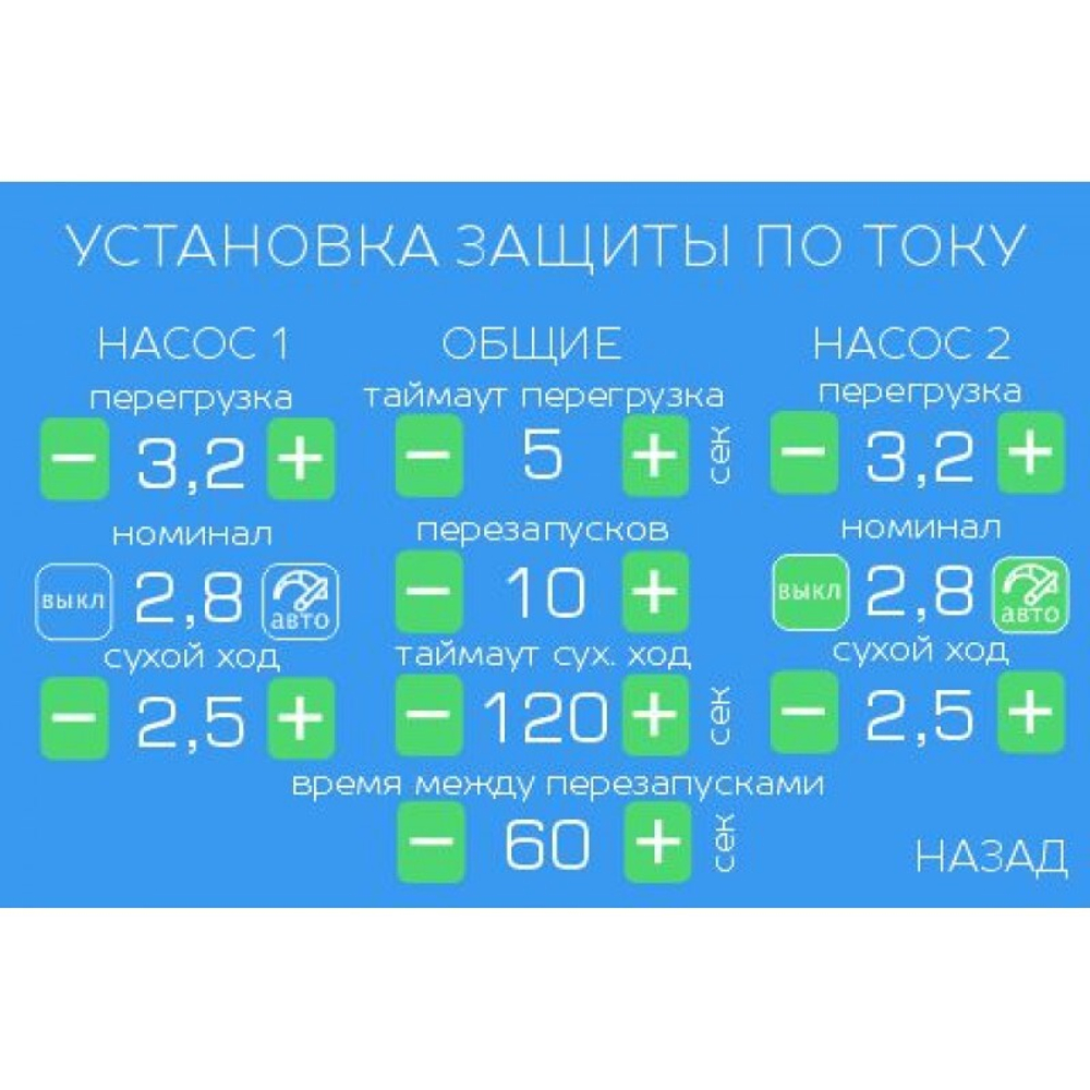 Панель управления фильтрацией и нагревом(Блок БАРРАКУДА-2+Датчик темп.ДТ-2),дисплей3,5",220В, 2кВт/