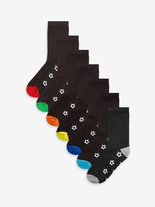 Носки хлопковые для мальчика Next A96-865, 7 шт., Черный