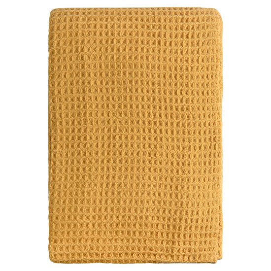 Плед из шерсти цвета охры из коллекции essential, 130х180 см