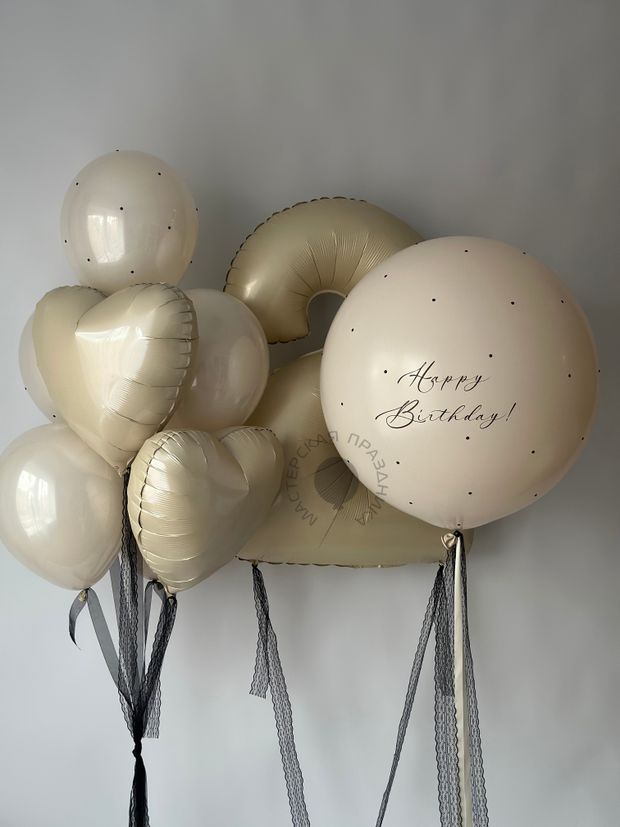 Воздушные шары на 2 годика для девочки №8676