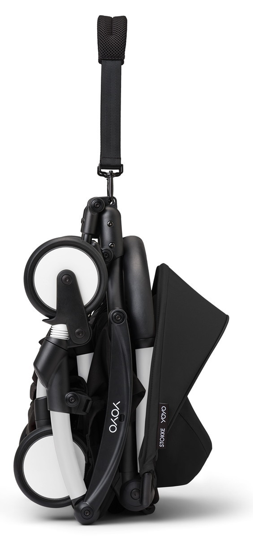 Коляска Stokke YOYO3 Newborn Shell рама белая White 2 в 1 Black