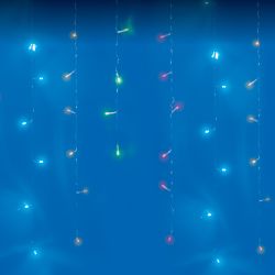 ULD-B20007-480-DTA-RC MULTI IP44 Бахрома светодиодная. 20м. С пультом. 480 светодиодов. Разноцветный свет. Провод прозрачный. ТМ Uniel