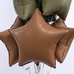 Шар (18''/46 см) Звезда, Шоколад, Матовый, 1 шт.