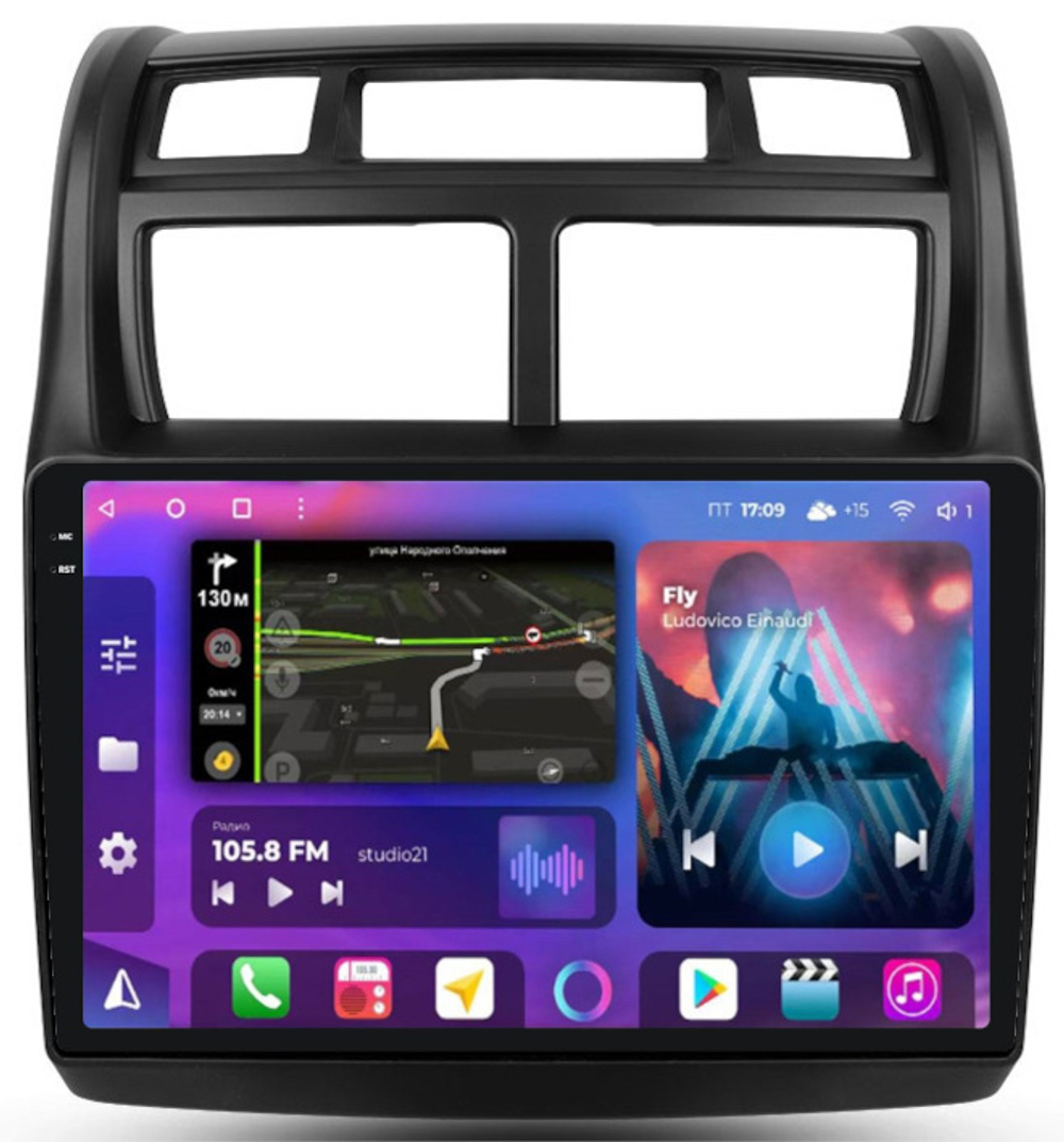 Магнитола для KIA Sportage 2 2008-2010 - FarCar BM023M-2K монитор 9.5" 2K QLED на Android 14, TS10, 4+32Гб, CarPlay, 4G SIM-слот