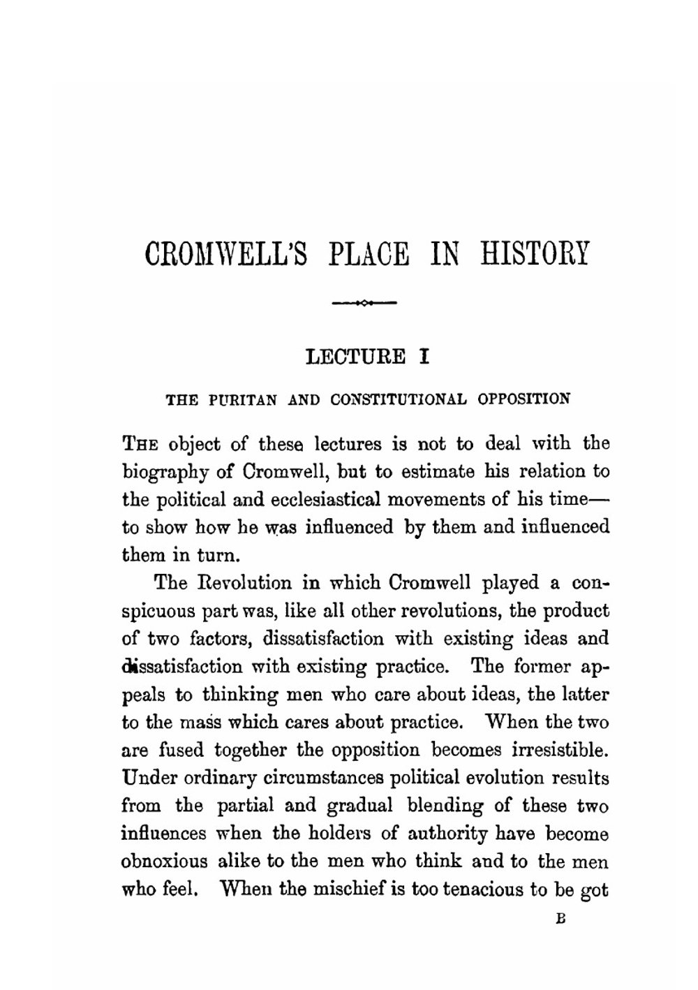 Cromwell's place in history. Founded on six lectures delivered in the University of Oxford | Samuel Rawson Gardiner