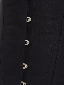 Черный матовый корсет для больших размеров