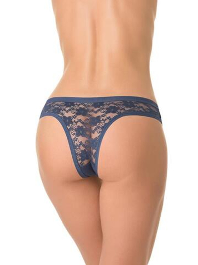 Бамбуковые трусики-бразилиана с ажурной задней частью (Размер: S) (Цвет: черный)