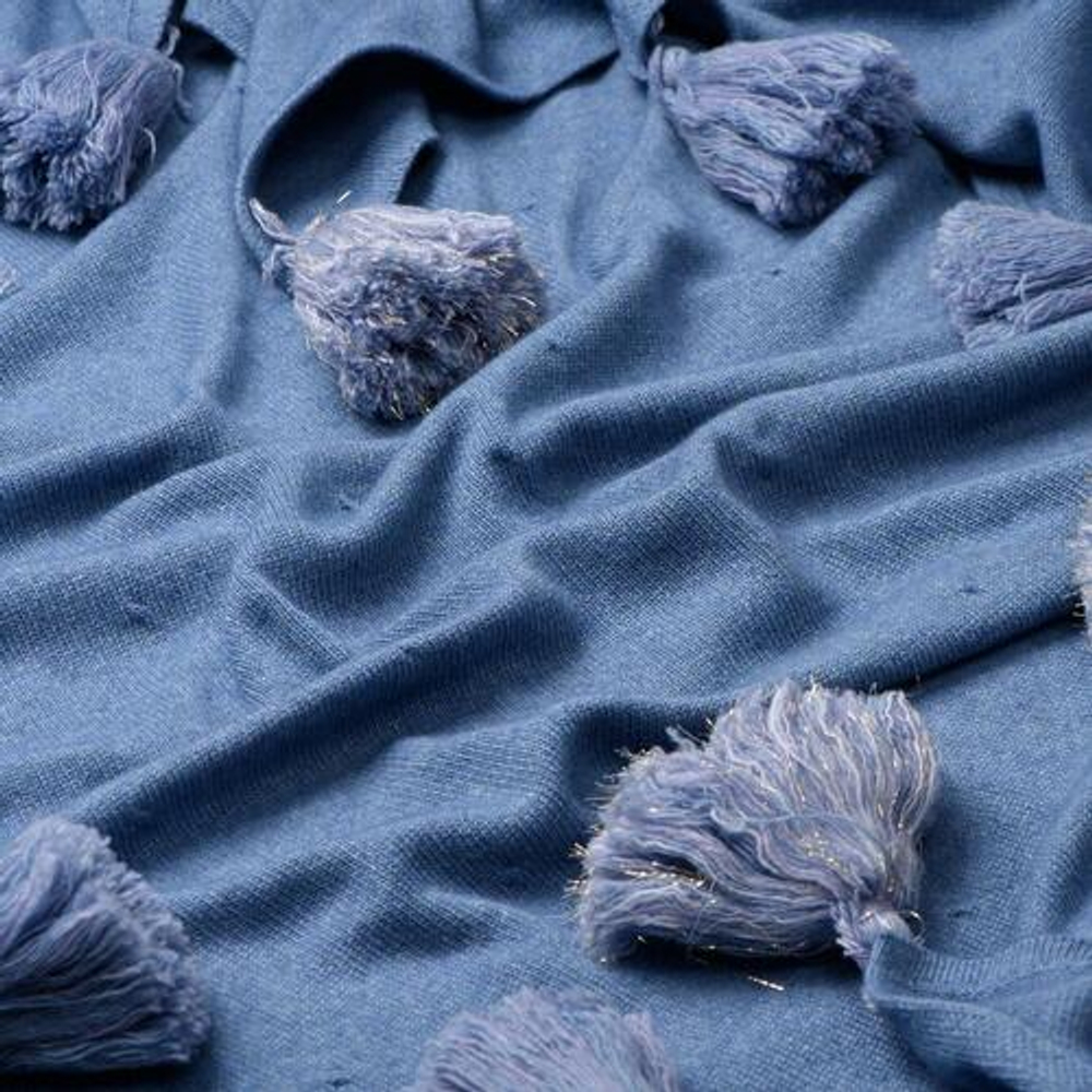 Плед-палантин GRACE Rene Real синий меланж 110x170 см