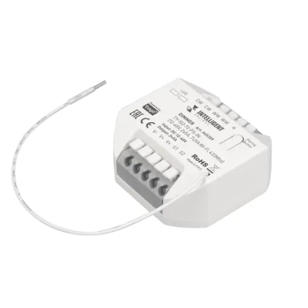 INTELLIGENT ARLIGHT Диммер TY-102-72-PS-IN (12-48V, 2x5A, TUYA Wi-Fi, 433Mhz) (IARL, IP20 Пластик, 3 года) 045359