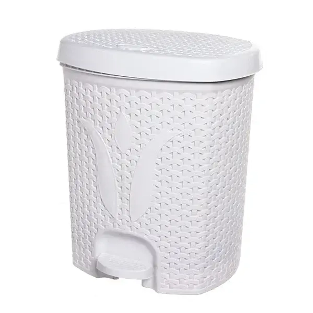 Ведро для мусора с педалью»Плетенка»11л (Ар-Пласт)