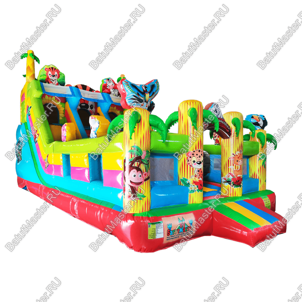 Коммерческий батут "Звериная команда", 9х5х5