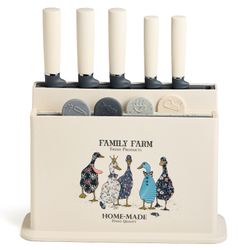 НАБОР AGNESS ИЗ 10ПР: 5 НОЖЕЙ, 4 ДОСКИ И ПОДСТАВКА, СЕРИЯ "FAMILY FARM"