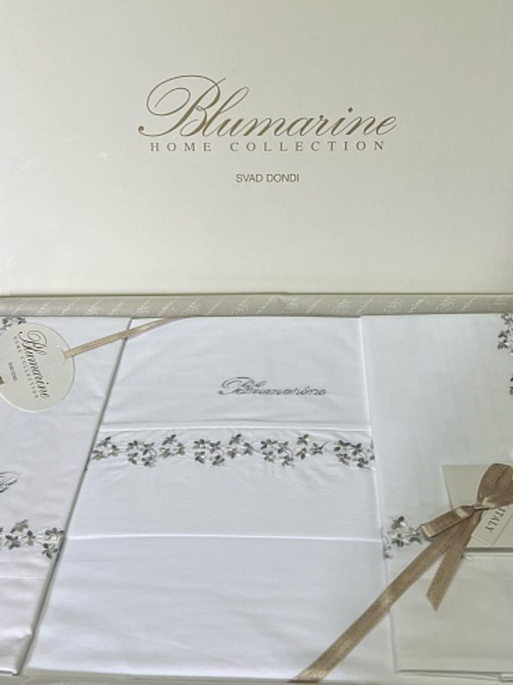 Постельное белье 2 спальное евро Blumarine Leda Silver