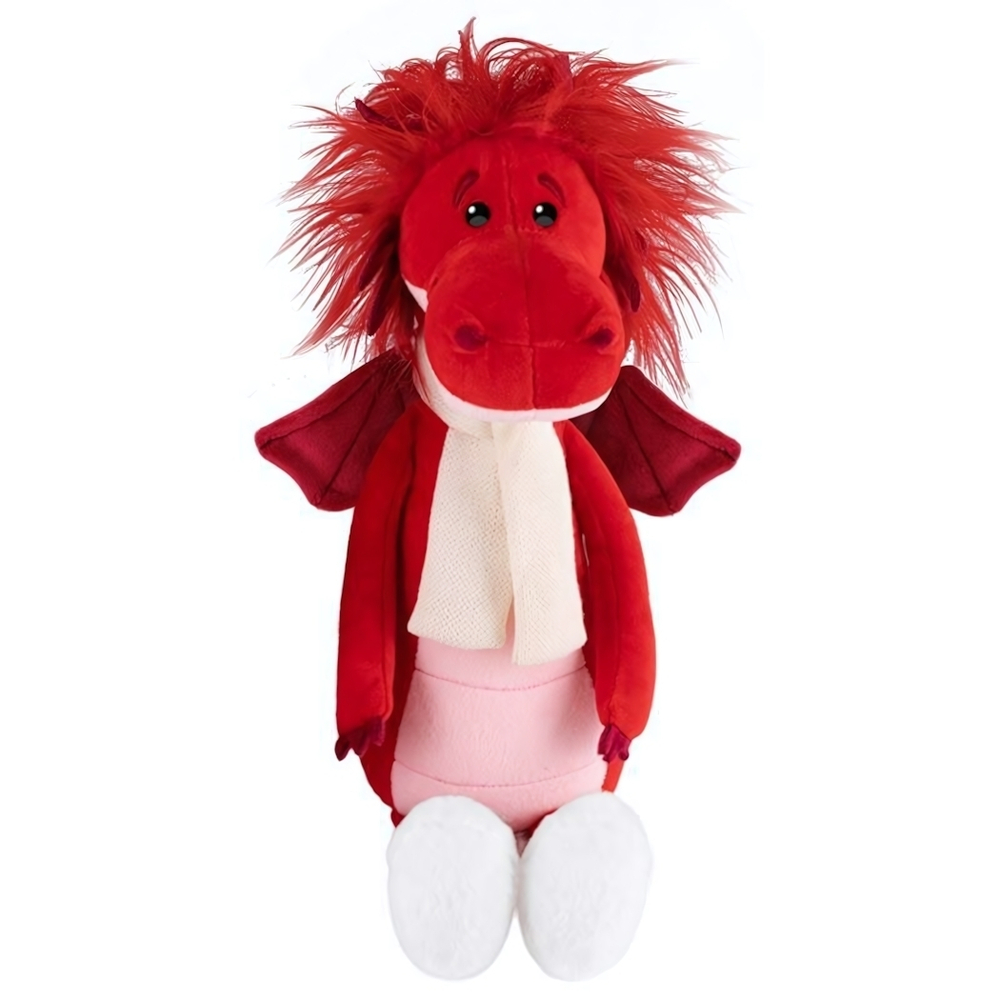 Мягкая игрушка "Дракон Руби В Шарфике И Валенках" 25см (Maxitoys)