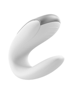 Белый вибромассажёр для пар Satisfyer Double Fun (Цвет: белый)
