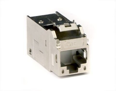 Модуль  Keystone RJ45 CAT6 экранированный, серебристый (форм-фактор МС)