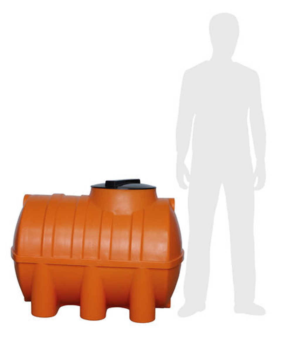 Бочка Экогрупп ДВ 250 л. горизонтальный (740x630x920см;желтый) - арт.561093