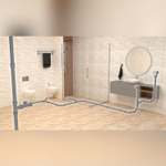 Воздушный клапан скрытого монтажа 50/75 мм ТП-905 Татполимер