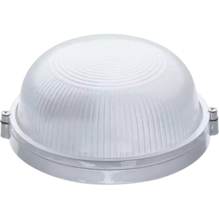 Светильник НПП-100w круглый термостойкий  без решетки IP54 белый