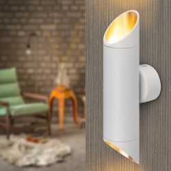 Светильник настенный ЭРА WL52 WH/GD 2*GU10 2*12Вт IP20 белый, золото | Настенная подсветка