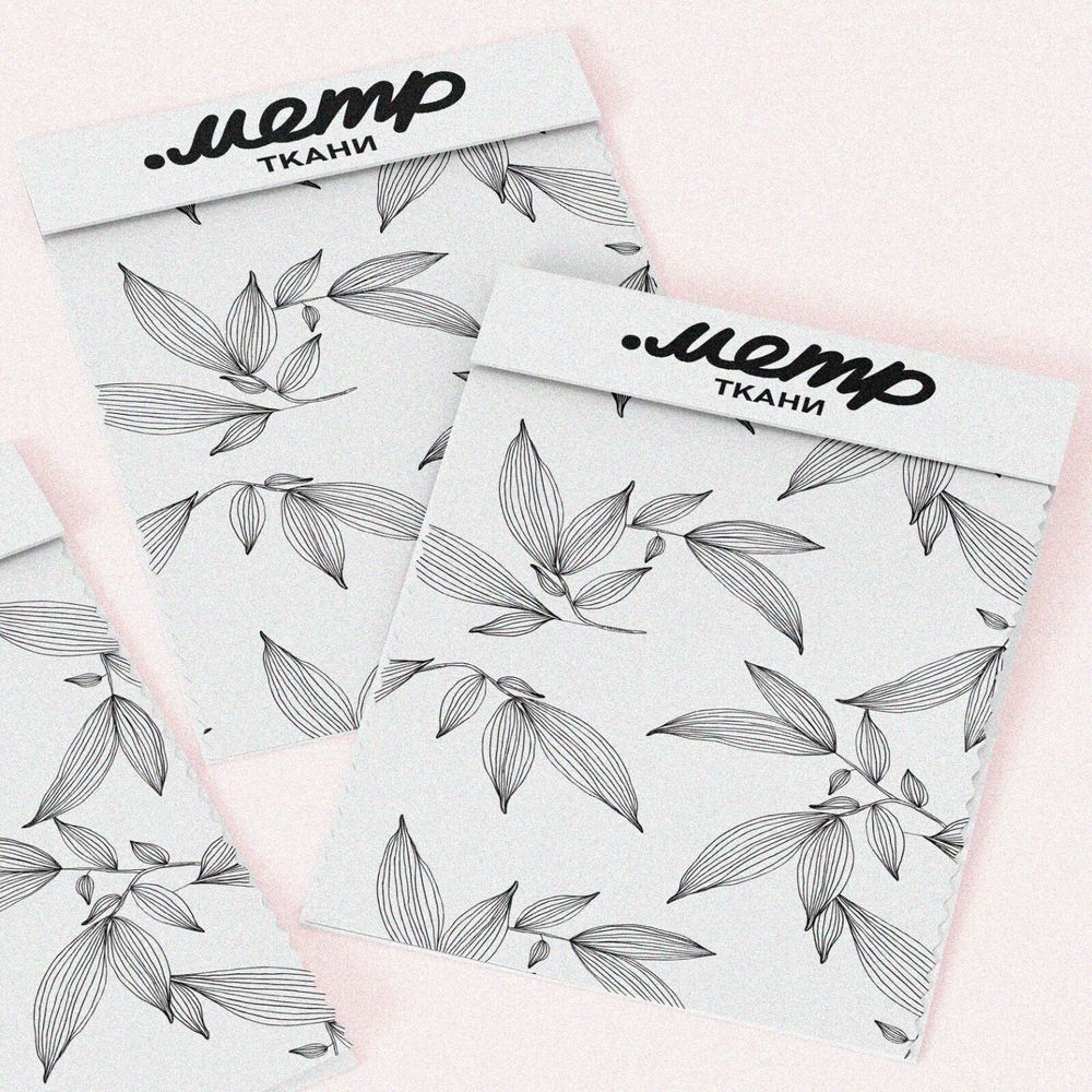 Ткань дюспо серые выразительные листья