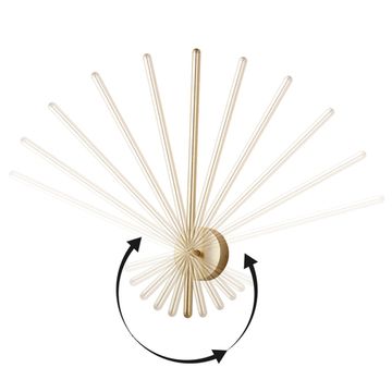 Настенный светодиодный светильник 4W+1W 3000К VERDE AP L500 GOLD NEW золото Crystal Lux