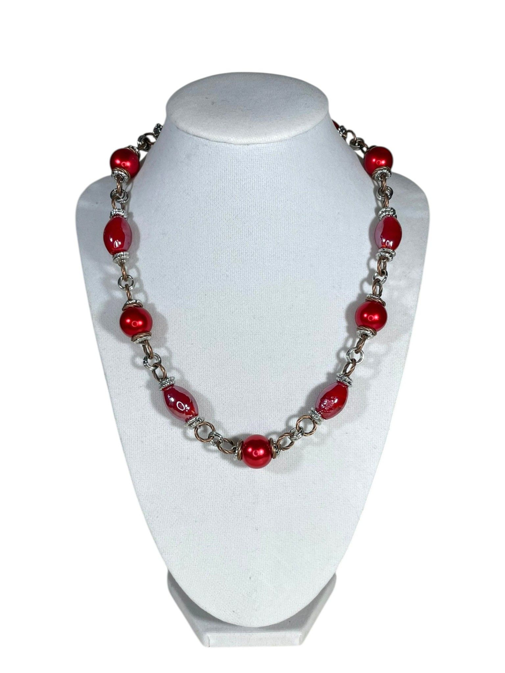 Комплект колье и серьги муранское стекло