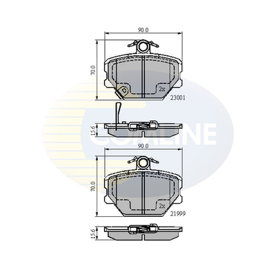 COMLINE - CBP31019-CML - Brake Pad Set, disc brake