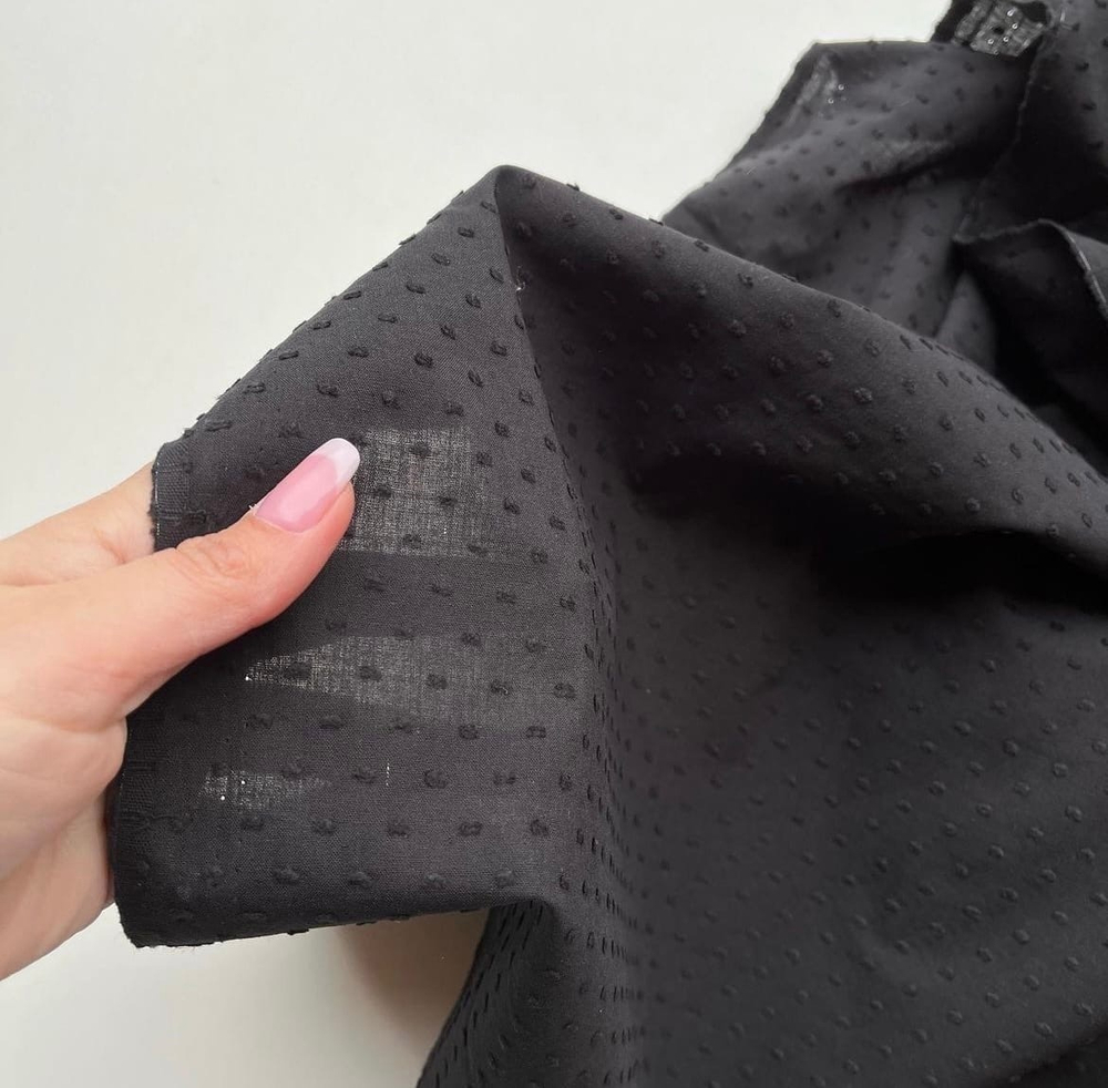 хлопок с мушкой Черный