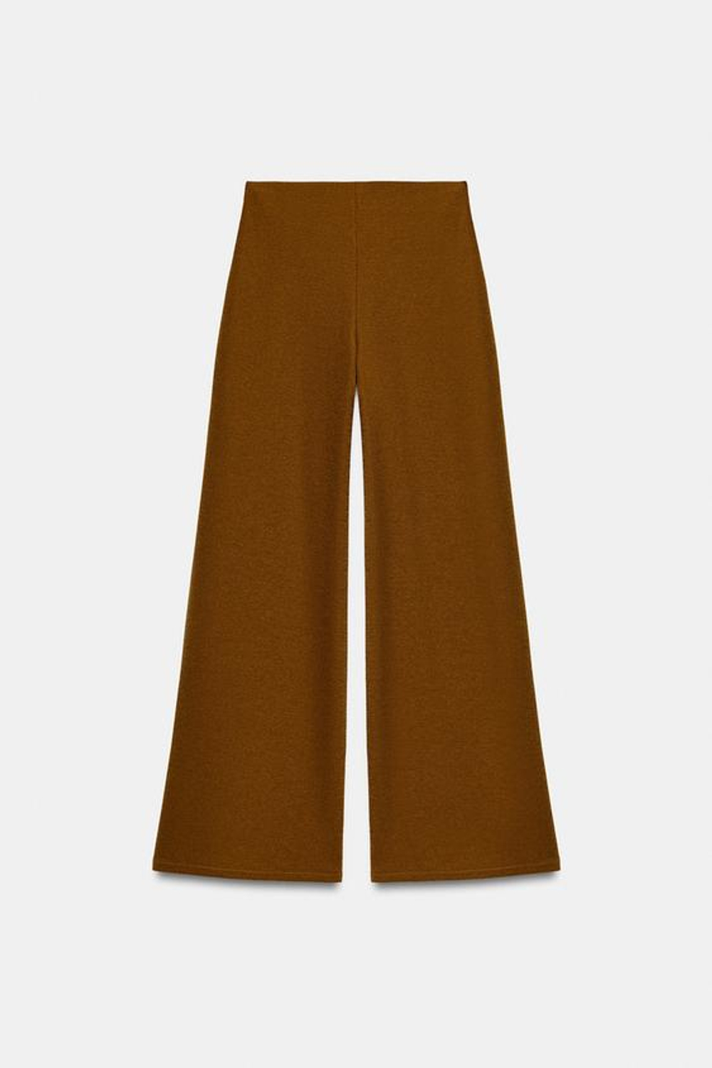 ZARA ШИРОКИЕ ФАКТУРНЫЕ БРЮКИ, ГОРЧИЧНЫЙ