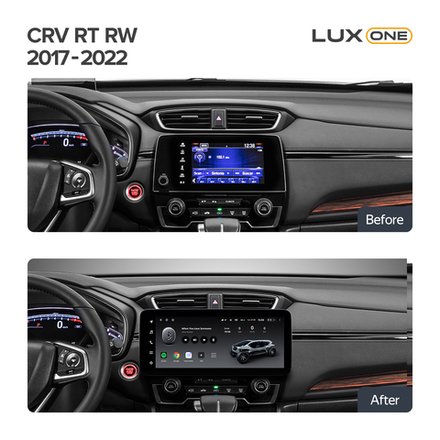 Магнитола Honda CRV 5 2017-2022 - Teyes LUX ONE 360 монитор 12.3" на Android 10, ТОП процессор, CarPlay, 4G SIM-слот, 6/128 ГБ, 4 камеры в комплекте