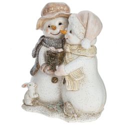 GAEM Фигурка декоративная "Снеговики", L10,5 W6,5 H12,5 см