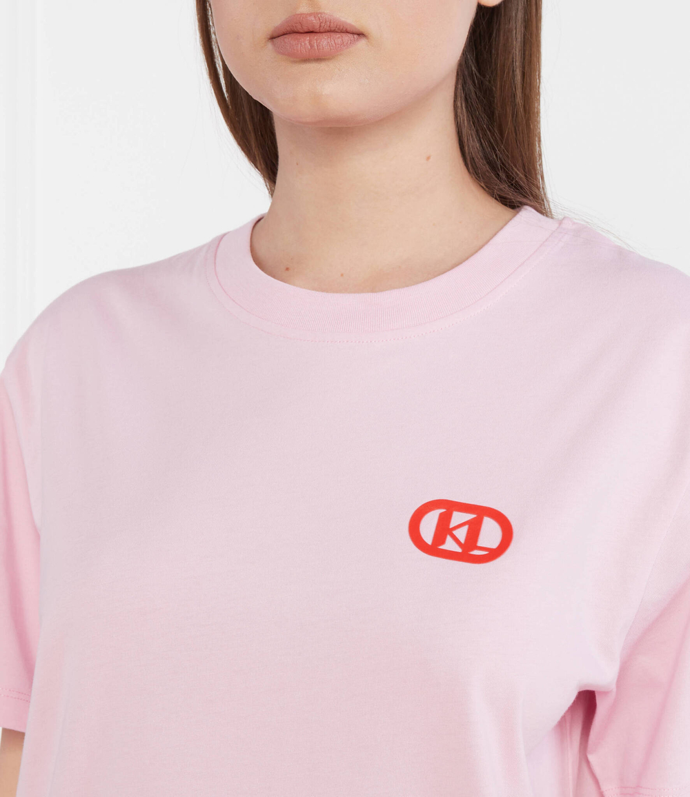 Футболка kl logo Karl Lagerfeld - розовый(235W1711)
