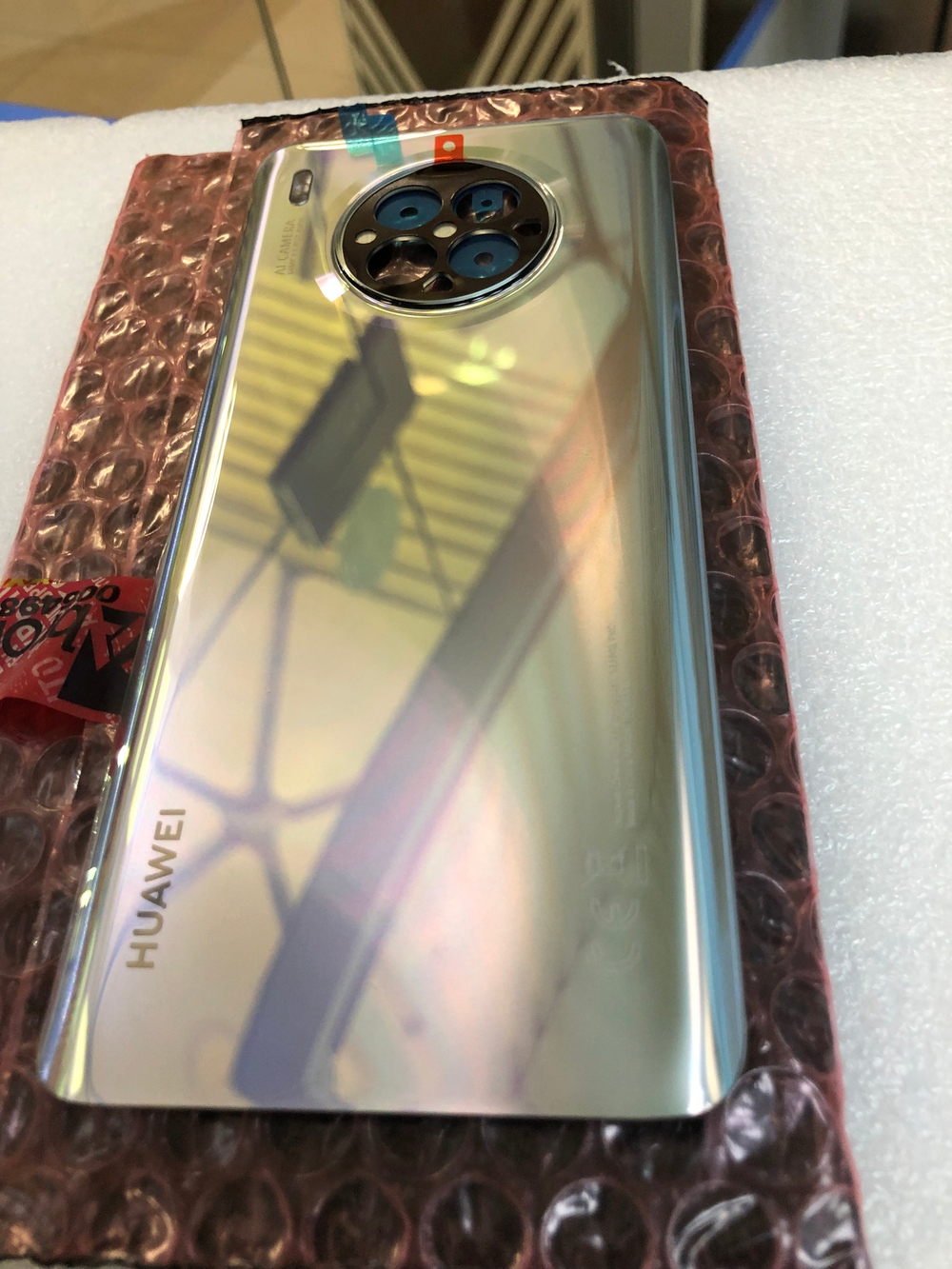 Задняя крышка для Huawei Nova 8i серебро Оригинал